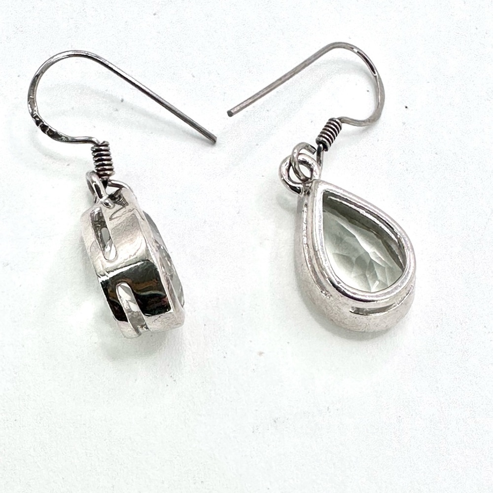 Sterling Silver Prasiolite Earrings - Picture 4 of 9